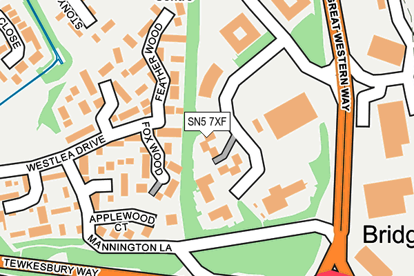 SN5 7XF map - OS OpenMap – Local (Ordnance Survey) SN5 7XF map - OS OpenMap – Local (Ordnance Survey)