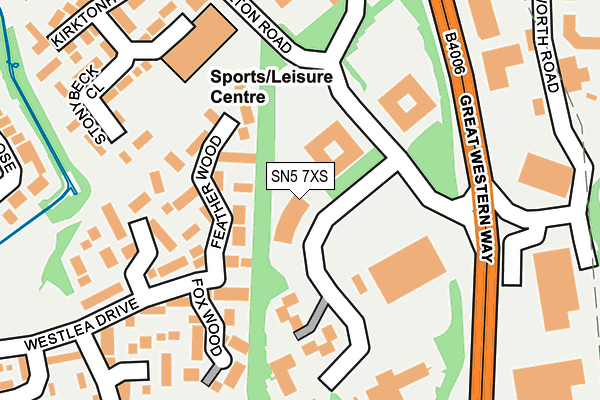 SN5 7XS map - OS OpenMap – Local (Ordnance Survey) SN5 7XS map - OS OpenMap – Local (Ordnance Survey)