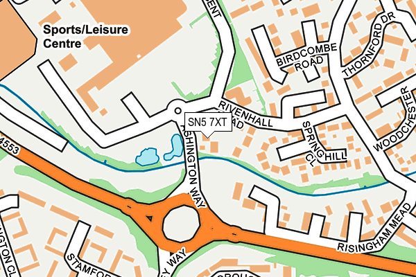 SN5 7XT map - OS OpenMap – Local (Ordnance Survey) SN5 7XT map - OS OpenMap – Local (Ordnance Survey)