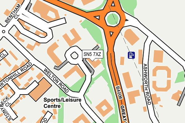 SN5 7XZ map - OS OpenMap – Local (Ordnance Survey) SN5 7XZ map - OS OpenMap – Local (Ordnance Survey)