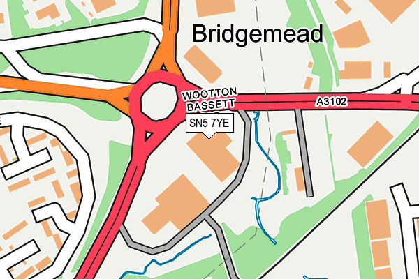 SN5 7YE map - OS OpenMap – Local (Ordnance Survey) SN5 7YE map - OS OpenMap – Local (Ordnance Survey)