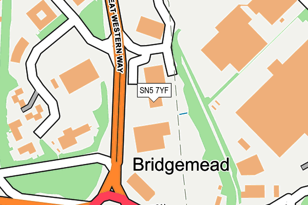 SN5 7YF map - OS OpenMap – Local (Ordnance Survey) SN5 7YF map - OS OpenMap – Local (Ordnance Survey)