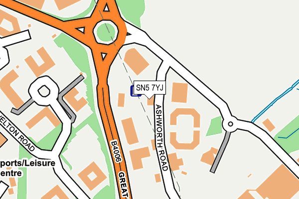 SN5 7YJ map - OS OpenMap – Local (Ordnance Survey) SN5 7YJ map - OS OpenMap – Local (Ordnance Survey)