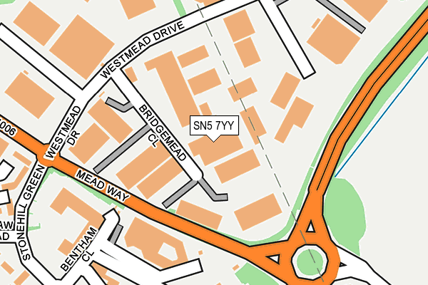 SN5 7YY map - OS OpenMap – Local (Ordnance Survey) SN5 7YY map - OS OpenMap – Local (Ordnance Survey)