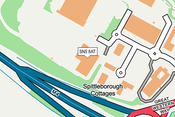 SN5 8AT map - OS OpenMap – Local (Ordnance Survey) SN5 8AT map - OS OpenMap – Local (Ordnance Survey)