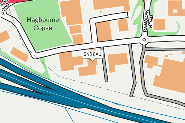 SN5 8AU map - OS OpenMap – Local (Ordnance Survey) SN5 8AU map - OS OpenMap – Local (Ordnance Survey)