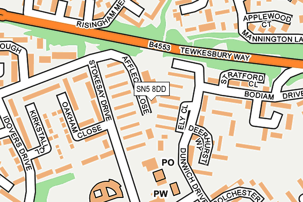 SN5 8DD map - OS OpenMap – Local (Ordnance Survey)