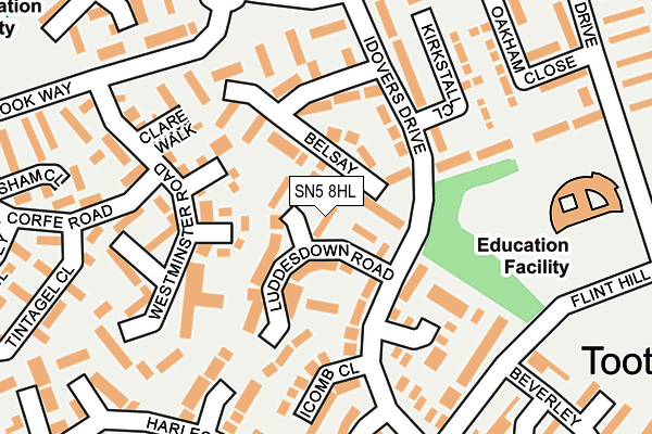 SN5 8HL map - OS OpenMap – Local (Ordnance Survey) SN5 8HL map - OS OpenMap – Local (Ordnance Survey)