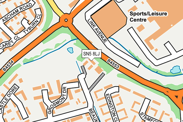 SN5 8LJ map - OS OpenMap – Local (Ordnance Survey) SN5 8LJ map - OS OpenMap – Local (Ordnance Survey)