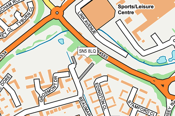 SN5 8LQ map - OS OpenMap – Local (Ordnance Survey)