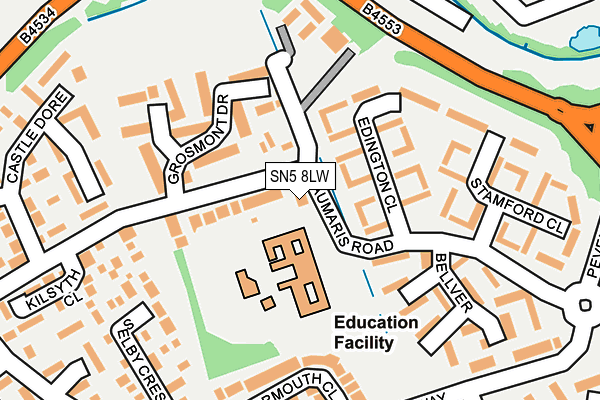 SN5 8LW map - OS OpenMap – Local (Ordnance Survey) SN5 8LW map - OS OpenMap – Local (Ordnance Survey)