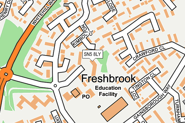 SN5 8LY map - OS OpenMap – Local (Ordnance Survey) SN5 8LY map - OS OpenMap – Local (Ordnance Survey)