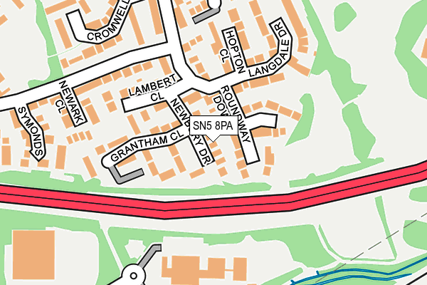 SN5 8PA map - OS OpenMap – Local (Ordnance Survey) SN5 8PA map - OS OpenMap – Local (Ordnance Survey)