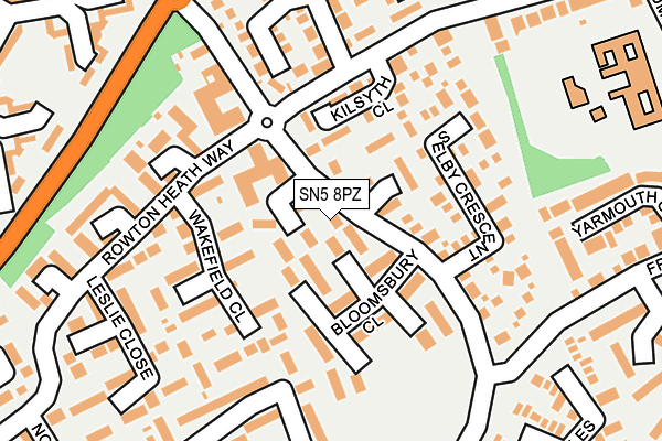 SN5 8PZ map - OS OpenMap – Local (Ordnance Survey) SN5 8PZ map - OS OpenMap – Local (Ordnance Survey)