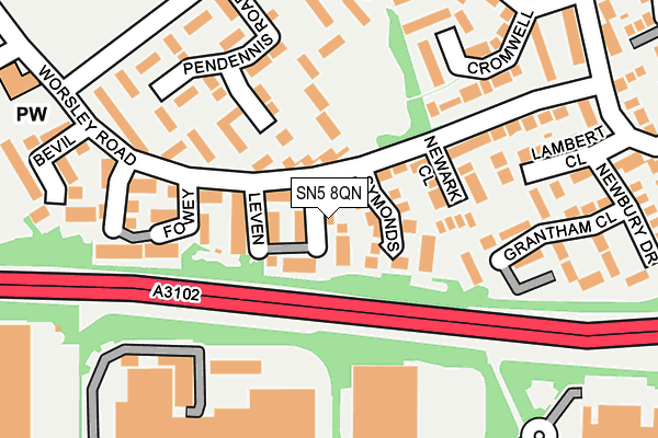 SN5 8QN map - OS OpenMap – Local (Ordnance Survey) SN5 8QN map - OS OpenMap – Local (Ordnance Survey)