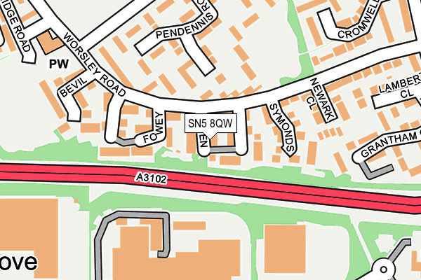 SN5 8QW map - OS OpenMap – Local (Ordnance Survey) SN5 8QW map - OS OpenMap – Local (Ordnance Survey)