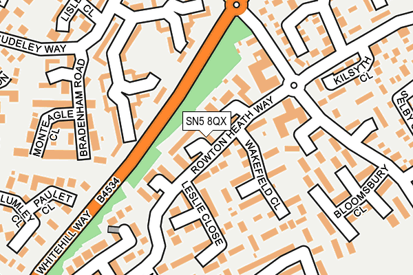 SN5 8QX map - OS OpenMap – Local (Ordnance Survey) SN5 8QX map - OS OpenMap – Local (Ordnance Survey)