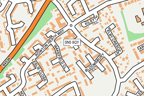 SN5 8QY map - OS OpenMap – Local (Ordnance Survey) SN5 8QY map - OS OpenMap – Local (Ordnance Survey)