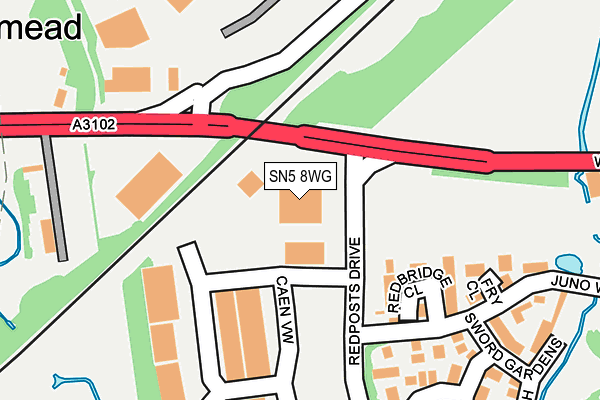 SN5 8WG map - OS OpenMap – Local (Ordnance Survey) SN5 8WG map - OS OpenMap – Local (Ordnance Survey)