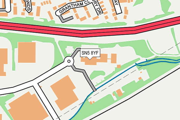 SN5 8YF map - OS OpenMap – Local (Ordnance Survey) SN5 8YF map - OS OpenMap – Local (Ordnance Survey)