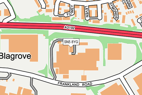 SN5 8YG map - OS OpenMap – Local (Ordnance Survey) SN5 8YG map - OS OpenMap – Local (Ordnance Survey)