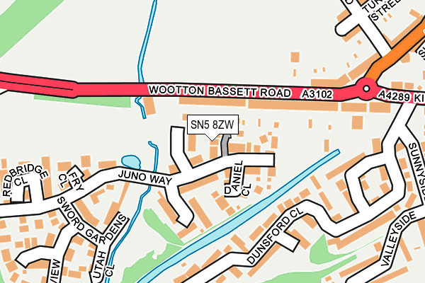 SN5 8ZW map - OS OpenMap – Local (Ordnance Survey) SN5 8ZW map - OS OpenMap – Local (Ordnance Survey)