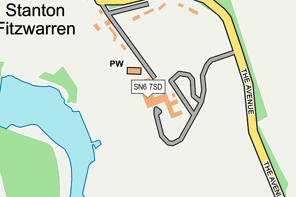 SN6 7SD map - OS OpenMap – Local (Ordnance Survey)