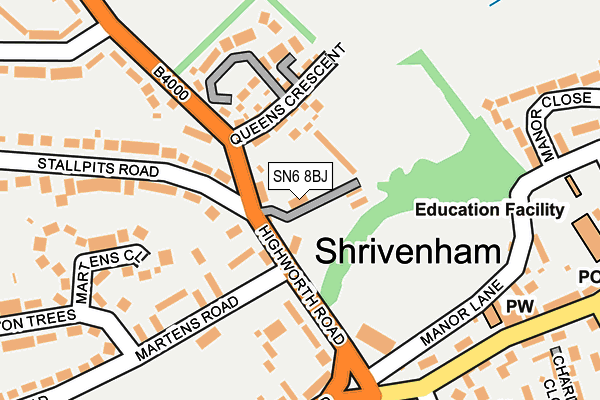 SN6 8BJ map - OS OpenMap – Local (Ordnance Survey)