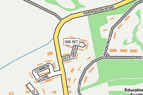 SN6 8ET map - OS OpenMap – Local (Ordnance Survey) SN6 8ET map - OS OpenMap – Local (Ordnance Survey)