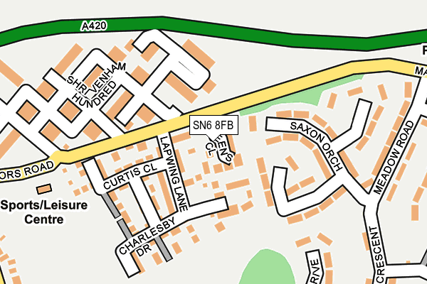 SN6 8FB map - OS OpenMap – Local (Ordnance Survey) SN6 8FB map - OS OpenMap – Local (Ordnance Survey)
