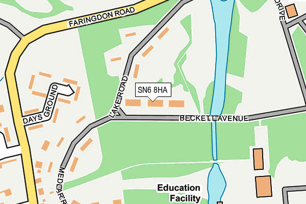 SN6 8HA map - OS OpenMap – Local (Ordnance Survey) SN6 8HA map - OS OpenMap – Local (Ordnance Survey)