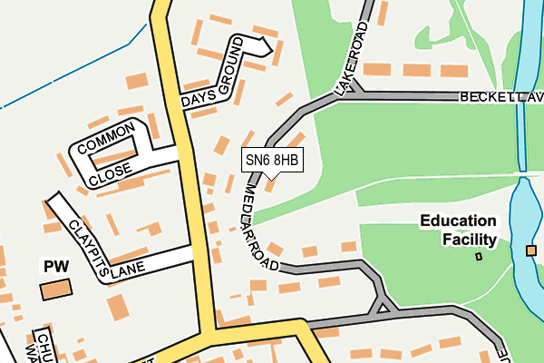SN6 8HB map - OS OpenMap – Local (Ordnance Survey) SN6 8HB map - OS OpenMap – Local (Ordnance Survey)