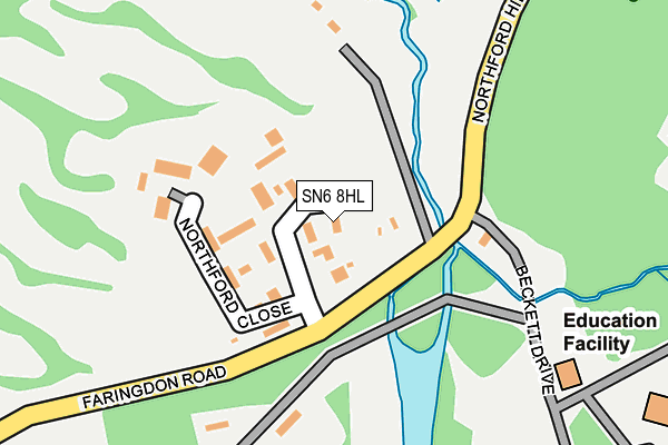 SN6 8HL map - OS OpenMap – Local (Ordnance Survey) SN6 8HL map - OS OpenMap – Local (Ordnance Survey)