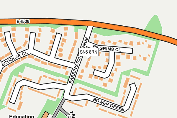 SN6 8RN map - OS OpenMap – Local (Ordnance Survey) SN6 8RN map - OS OpenMap – Local (Ordnance Survey)