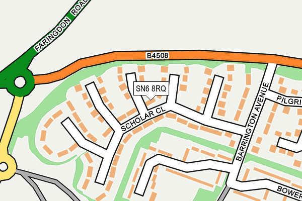 SN6 8RQ map - OS OpenMap – Local (Ordnance Survey) SN6 8RQ map - OS OpenMap – Local (Ordnance Survey)