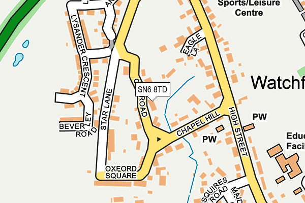 SN6 8TD map - OS OpenMap – Local (Ordnance Survey) SN6 8TD map - OS OpenMap – Local (Ordnance Survey)