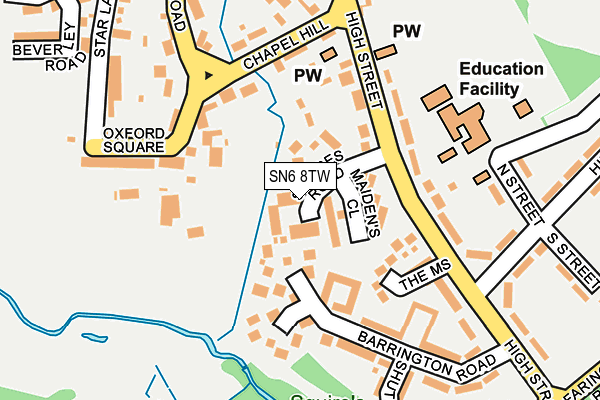 SN6 8TW map - OS OpenMap – Local (Ordnance Survey) SN6 8TW map - OS OpenMap – Local (Ordnance Survey)