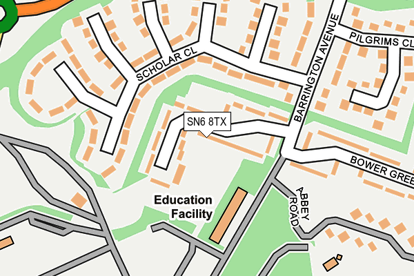 SN6 8TX map - OS OpenMap – Local (Ordnance Survey) SN6 8TX map - OS OpenMap – Local (Ordnance Survey)