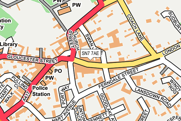 SN7 7AE map - OS OpenMap – Local (Ordnance Survey) SN7 7AE map - OS OpenMap – Local (Ordnance Survey)