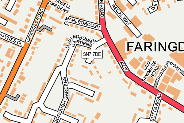 SN7 7DE map - OS OpenMap – Local (Ordnance Survey) SN7 7DE map - OS OpenMap – Local (Ordnance Survey)