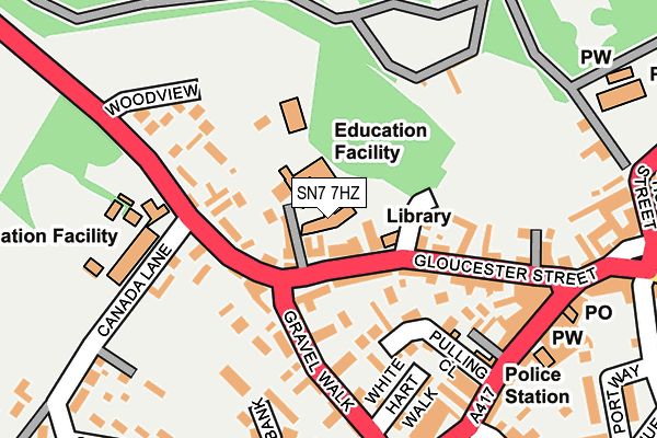 SN7 7HZ map - OS OpenMap – Local (Ordnance Survey) SN7 7HZ map - OS OpenMap – Local (Ordnance Survey)