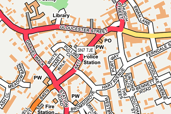 SN7 7JE map - OS OpenMap – Local (Ordnance Survey)