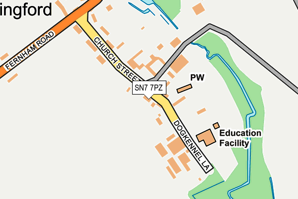 SN7 7PZ map - OS OpenMap – Local (Ordnance Survey) SN7 7PZ map - OS OpenMap – Local (Ordnance Survey)