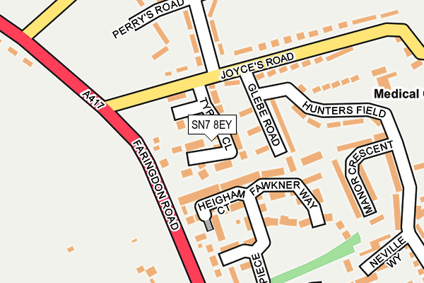 SN7 8EY map - OS OpenMap – Local (Ordnance Survey) SN7 8EY map - OS OpenMap – Local (Ordnance Survey)
