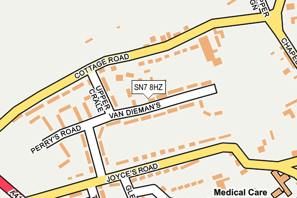 SN7 8HZ map - OS OpenMap – Local (Ordnance Survey) SN7 8HZ map - OS OpenMap – Local (Ordnance Survey)