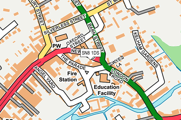 SN8 1DS map - OS OpenMap – Local (Ordnance Survey) SN8 1DS map - OS OpenMap – Local (Ordnance Survey)