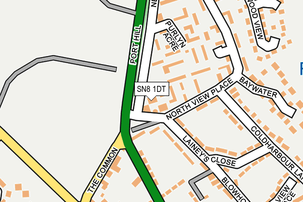 SN8 1DT map - OS OpenMap – Local (Ordnance Survey) SN8 1DT map - OS OpenMap – Local (Ordnance Survey)