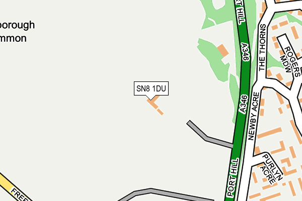 SN8 1DU map - OS OpenMap – Local (Ordnance Survey) SN8 1DU map - OS OpenMap – Local (Ordnance Survey)