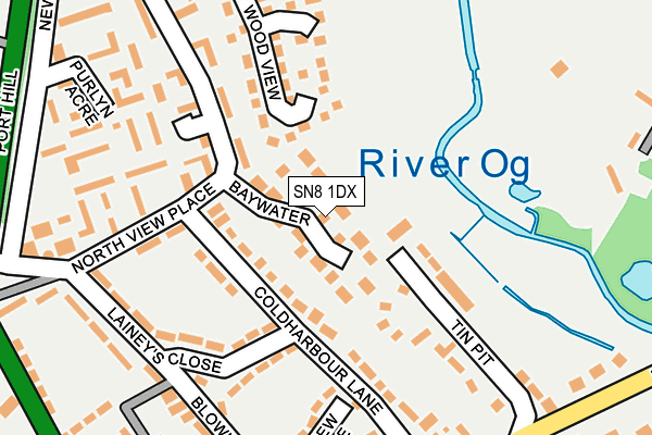 SN8 1DX map - OS OpenMap – Local (Ordnance Survey) SN8 1DX map - OS OpenMap – Local (Ordnance Survey)
