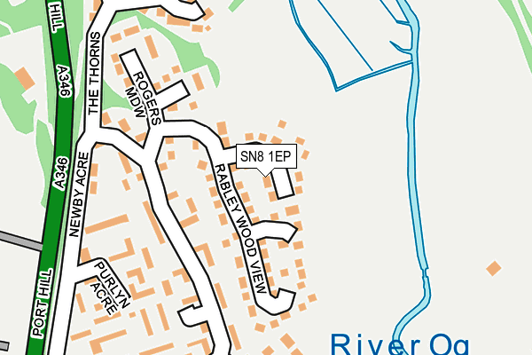 SN8 1EP map - OS OpenMap – Local (Ordnance Survey) SN8 1EP map - OS OpenMap – Local (Ordnance Survey)